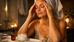 Mimikfalten mildern in 5 Minuten: Öl-Mix und Gesichtsmassage als Abendroutine