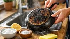Pfanne unten schwarz? So bekommst du eingebrannten Belag mit Natron wieder ab