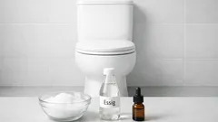 Toilette putzen leicht gemacht: die 3-Zutaten-Routine mit Natron, Essig und Teebaumöl