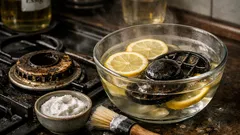 Gasherd-Brenner reinigen in 20 Minuten: mit Essig, Zitrone und Natron ohne Schrubben