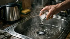 Küchenabfluss verstopft? Mit Salz und heißem Wasser schnell wieder frei