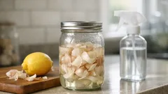 Knoblauchschalen und weißer Essig: so machst du einen DIY-Reiniger für Küche, Bad und mehr