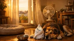 Hund kühlen bei Hitze: Warum eine gefrorene Wasserflasche neben dem Liegeplatz so gut hilft